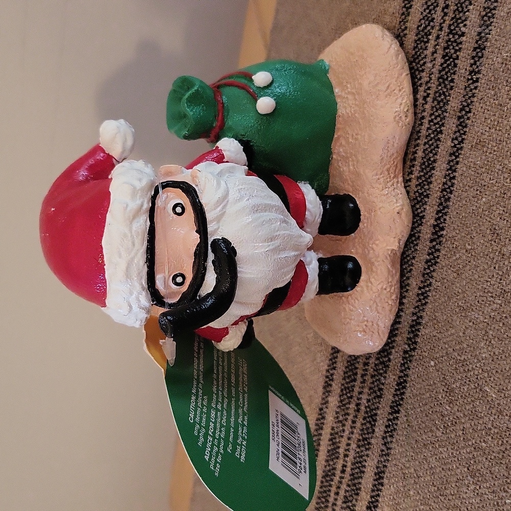 Festive Santa Aquarium Decor